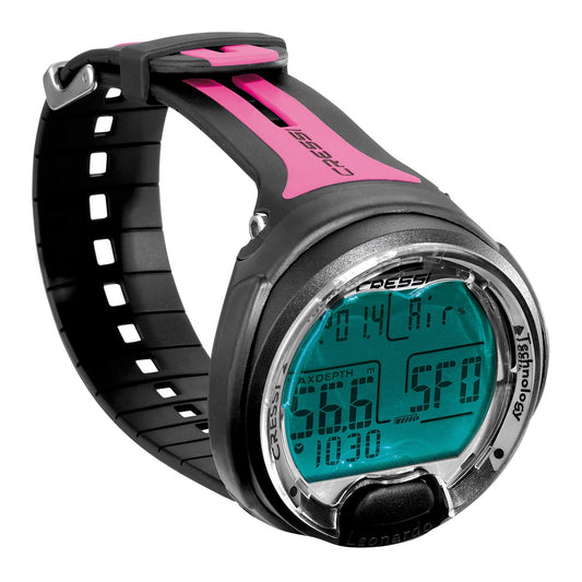 Cressi Leonardo Wrist Diving Computer, Black and Pink