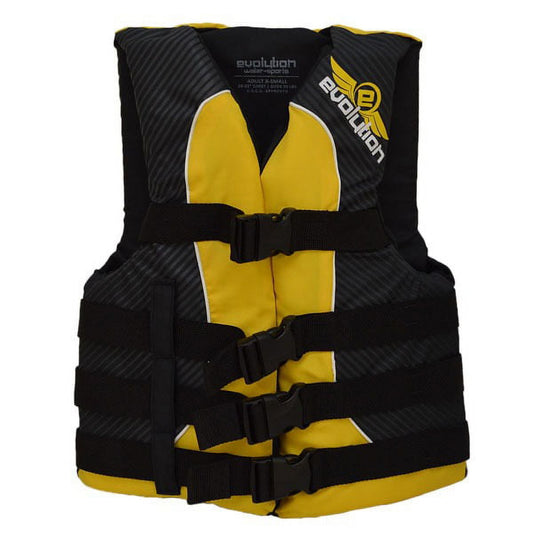 Evolution Boat Life Jacket 112232-300-010-13 | Adult XS Yellow Black