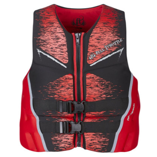 Full Throttle Mens Life Jacket Rapid-Dry Flex-Back-Red-2XL