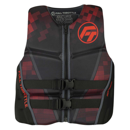Full Throttle Mens Rapid-Dry Flex-Back Life Jacket 3XL Red
