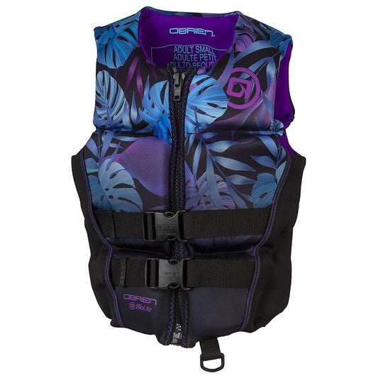 O'Brien BioLite Series Womens Flex V Back Neoprene Life Vest, Large, Purple