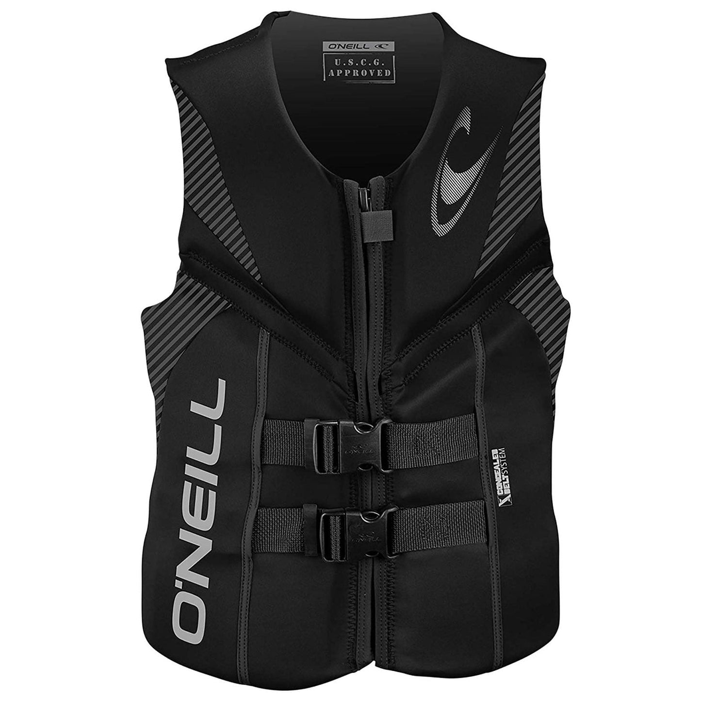 O'Neill Adult Polyester USCG Reactor Water Sports Life Jacket Vest, Small, Black
