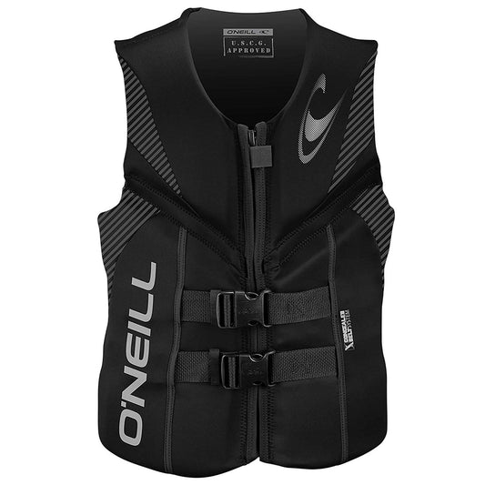 O'Neill Adult Polyester USCG Reactor Water Sports Life Jacket Vest, Small, Black