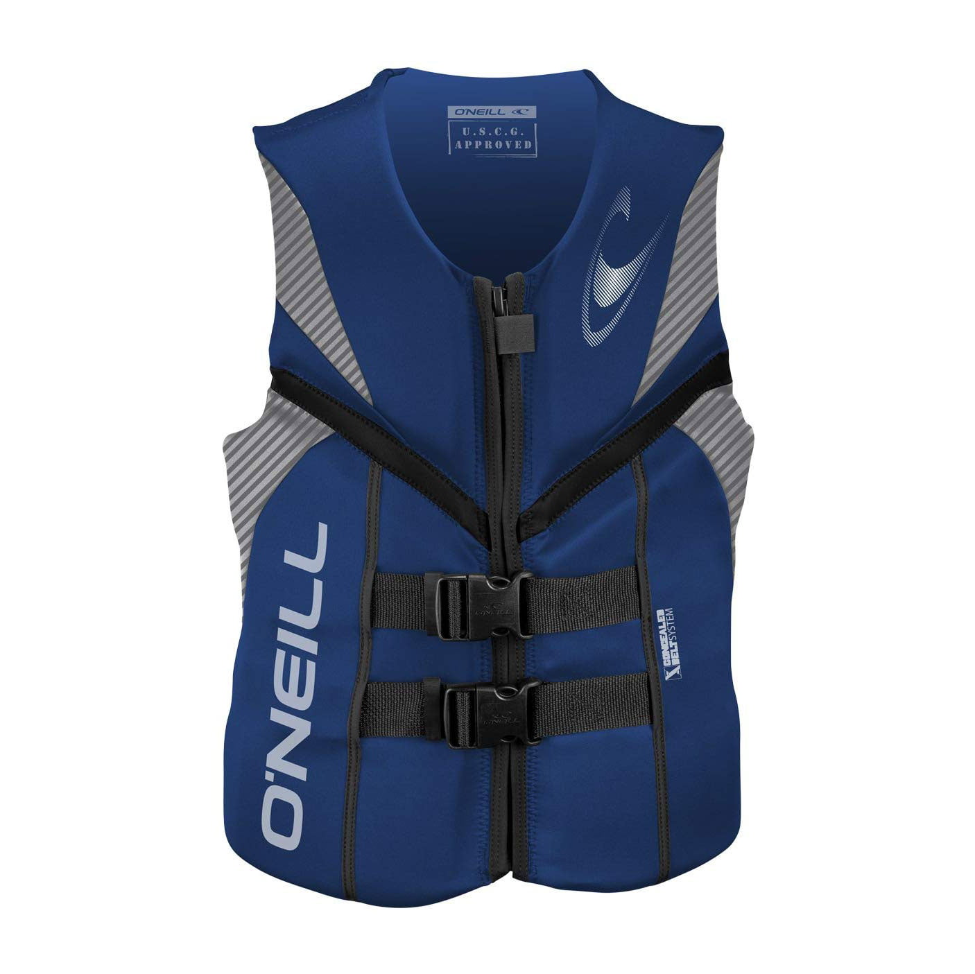 O'Neill Adult USCG Reactor Water Sports Life Jacket Vest, Small, Blue/Black