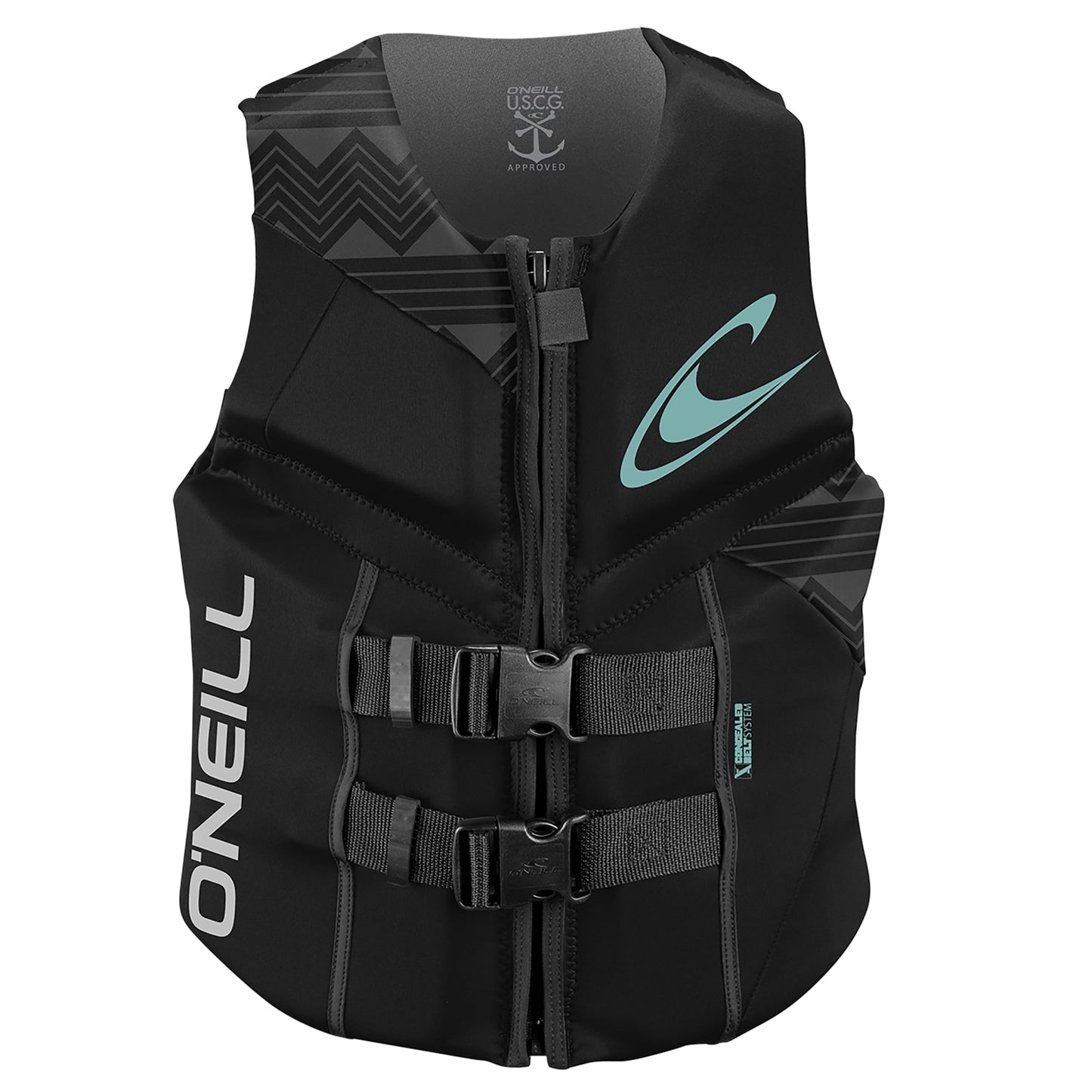 O'Neill Women's Reactor USCG Wakeboarding & Waterskiing Vest, Size 8, Black