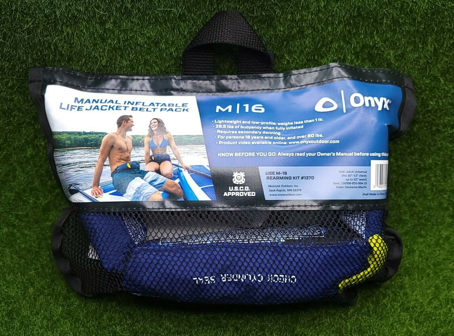 Onyx 3005.7348 Manual Adult Inflatable Belt Pack&#44; Mossy Oak