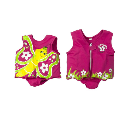 Poolmaster Child's Butterfly with Flowers Foam Swim Vest - Pink - L