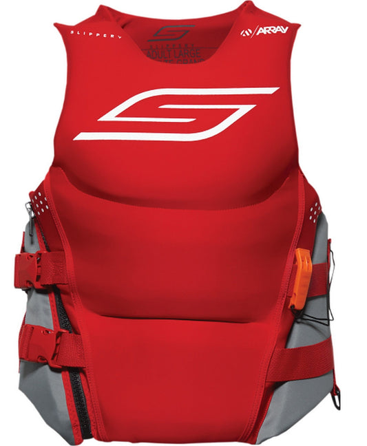 Slippery Array Neo Mens Side-Entry Life Vest Red LG