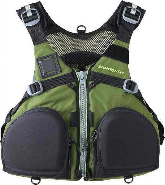 Stohlquist Fisherman Lifejacket Olive Green LG/XL (PFD)