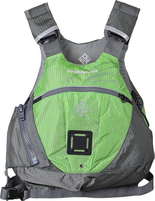 Stohlquist Men's Edge Lifejacket (PFD) Lime Green/Grey, Large/X-Large