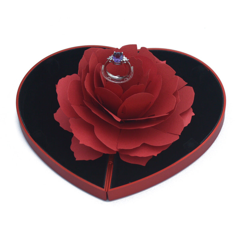 Rose Wedding Ring Holder Jewelry Storage Holder Box for Women