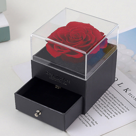 Real Rose Jewelry Gift Box Preserved Flower Forever Gift for Her