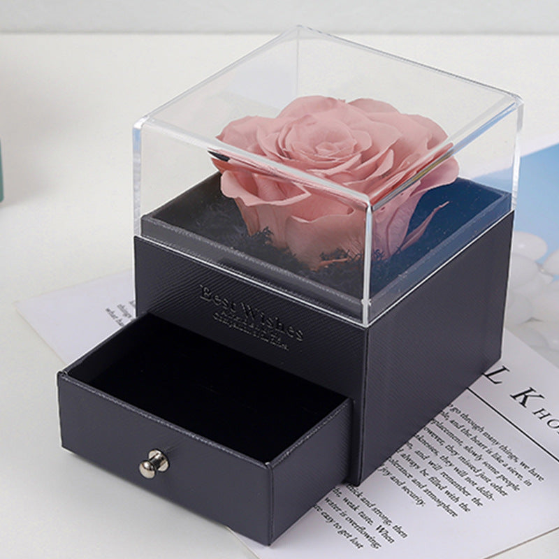 Real Rose Jewelry Gift Box Preserved Flower Forever Gift for Her
