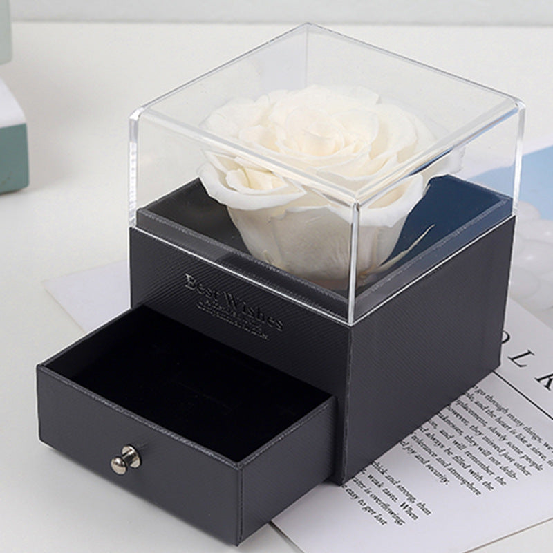 Real Rose Jewelry Gift Box Preserved Flower Forever Gift for Her
