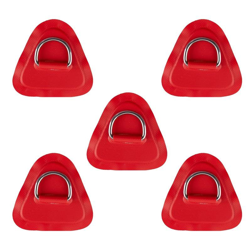 YEUHTLL 5Pieces Pad/Patch D Rings for PVC Inflatable Boat Canoe Raft Stainless D-Ring Patch Dinghys Kayak Surfboard Paddle Board