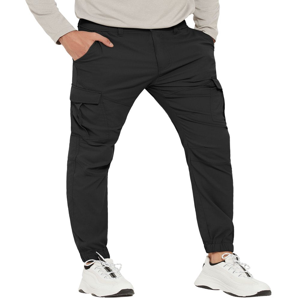 SPECIAL MAGIC Men'S Hiking Cargo Pants Slim Fit Stretch Jogger Cycling Waterproof Outdoor Trousers with Pockets (Army Green 34）