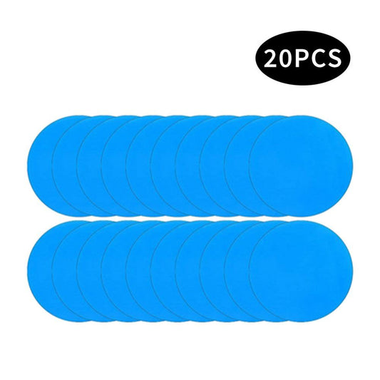 Forzero 20 Pieces of round Self-Adhesive Pvc Repair Patch, Vinyl Pool Liner Patch, Boat Repair Vinyl Rubber, for Inflatable Raft Kayak Canoe (Blue)