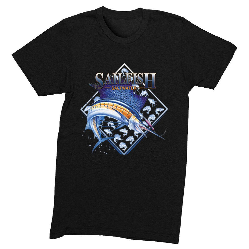 Xtrafly Apparel Mens Sailfish Swordfish Sport Fishing Saltwater Fisherman Gift Dad Fish T-Shirt