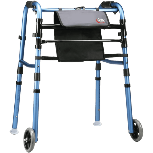 Carex Explorer Walker - Folding Walker with Wheels and Glides