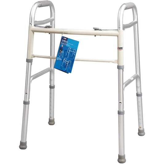 Carex Dual Button Folding Walker