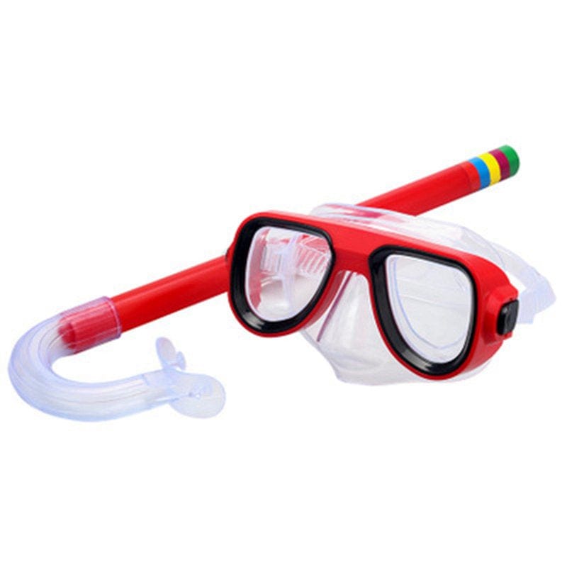 Clearance! Kids Diving Goggle Breathing Tube Shockproof Anti-Fog Swimming Glasses Band Snorkeling Underwater Accessories Set