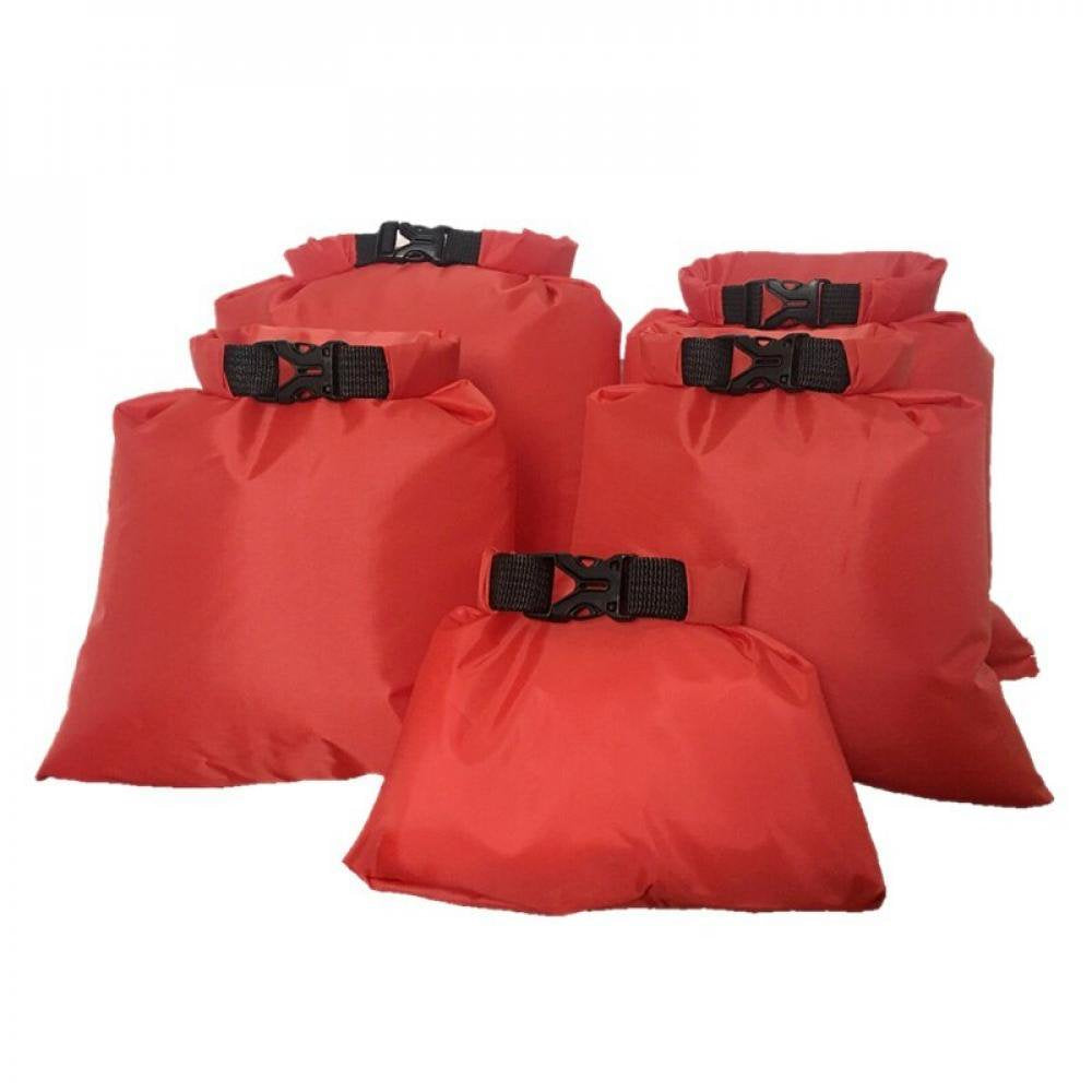 5Pcs/Set 1.5/2.5/3.5/4.5/6L Coated Silicone Fabric Pressure Waterproof Dry Bag Storage Pouch Rafting Canoeing Boating Dry Bag