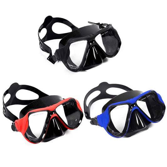 Diving Goggles Equipment, Liquid Silicone Tempered Glass Swimming Goggles, Myopia Frosted Snorkeling Mask