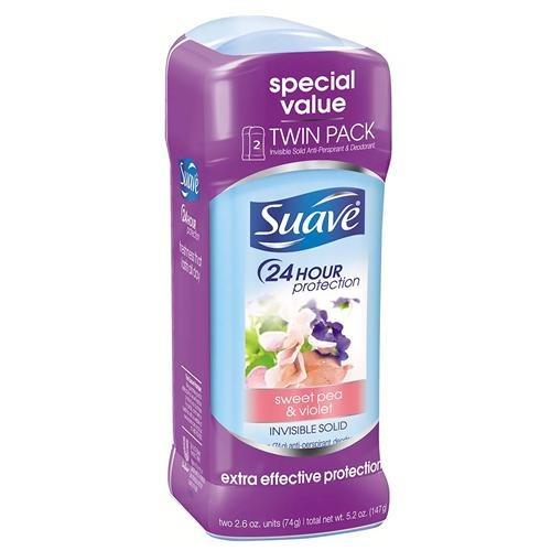 Suave Sweet Pea & Violet 48-Hour Antiperspirant & Deodorant Stick × 2