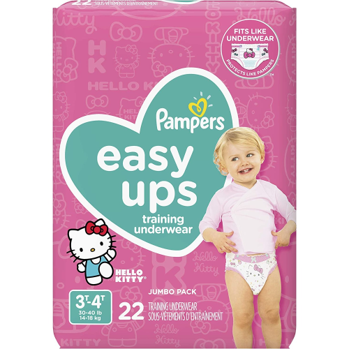 Pampers Easy Ups Training Underwear Girls Size 5 3T-4T 22 Count