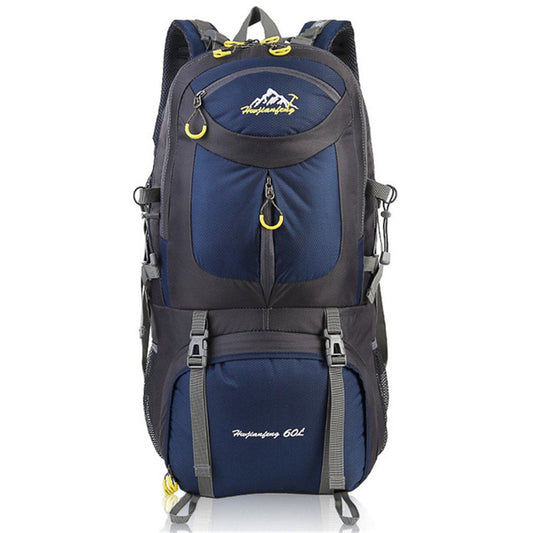 FAFIAR 60L Travel Hiking Backpack Sport Bag Outdoor Unisex Adult Navy Blue Fathers Day Gifts