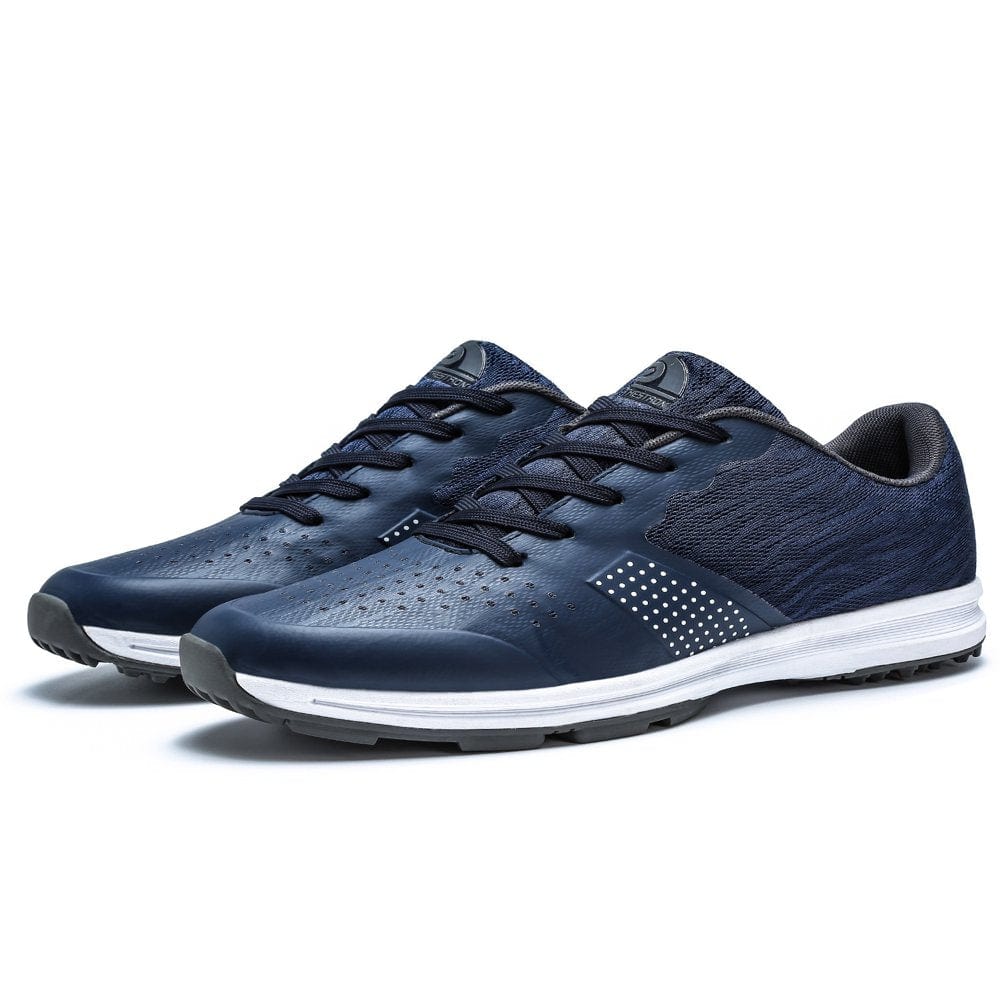 GENILU Men'S Golf Shoes Professional Spikes Golf Sport Sneakers Waterproof Trainers