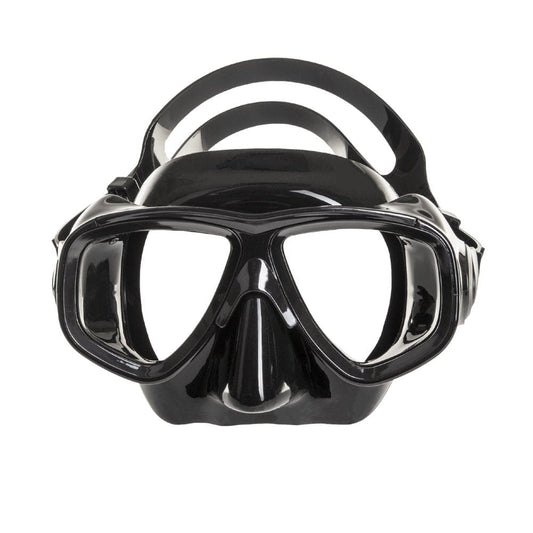 IST M80 2 Lens Snorkel Diving Mask with RX Prescription Lenses, Low Profile & Hypoallergenic Silicone - 4 Color Options (Black Silicone, Farsighted, +3.0)