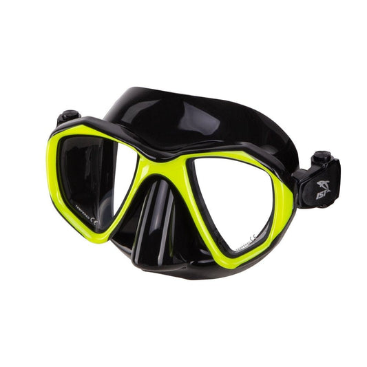 IST Tinted Dive Mask | Color Corrective Goggles for Scuba Diving, Freediving, Snorkeling (Yellow)