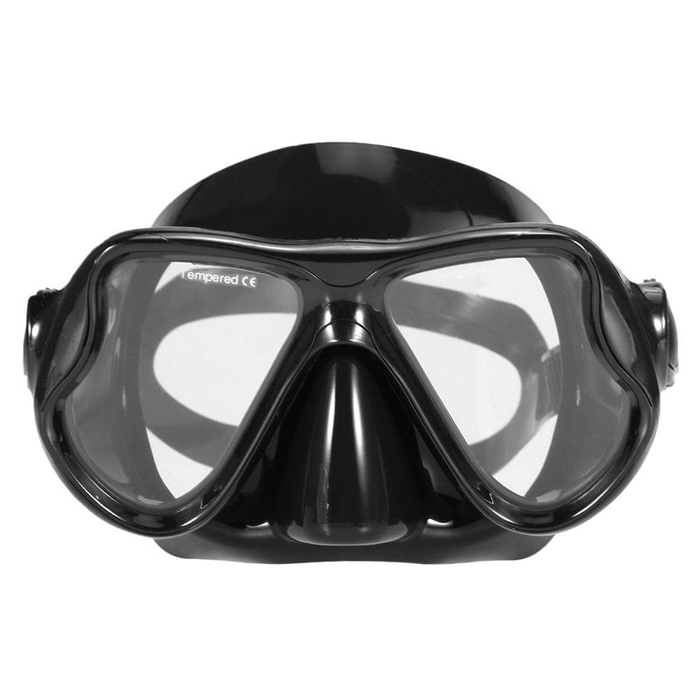 Lixada Adults Freediving Snorkel Set Anti-Fog Diving Snorkeling Goggles Set Swimming Tempered Glass Lens Goggles for Men Women