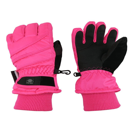 N'Ice Caps Kids Winter Thinsulate Waterproof Insulated Ski Snow Gloves | Boys Girls Children Pink