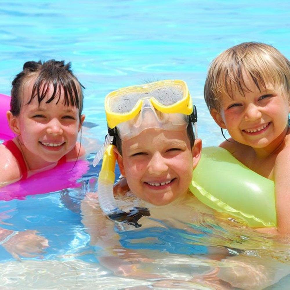 Professional Kids Snorkel Package Set Diving Goggle Breathing Tube Shockproof Anti-Fog and Anti-Splash Guard Swimming Glasses Band Snorkeling Underwater Accessories Set