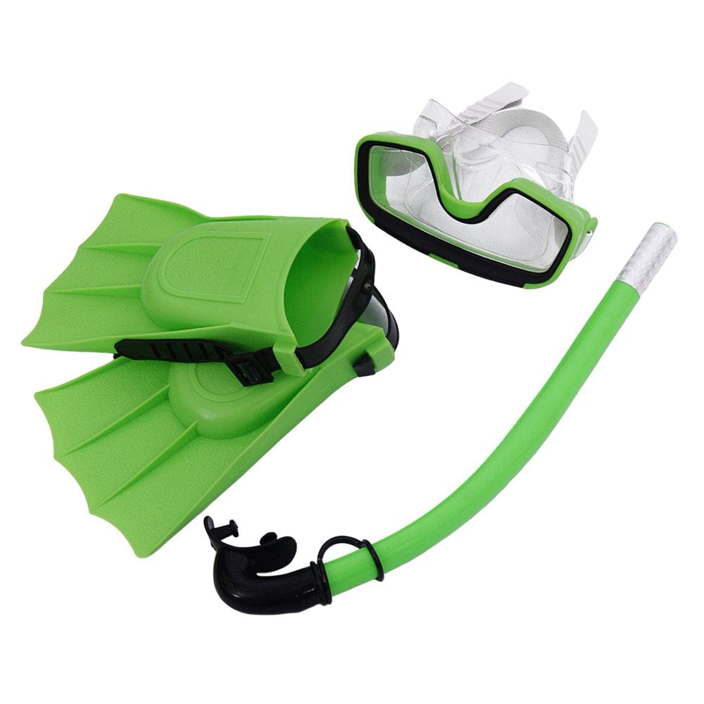 SANWOOD Children Kids 3Pcs Swimming Diving Goggles Snorkel Masks Snorkeling Flippers Set