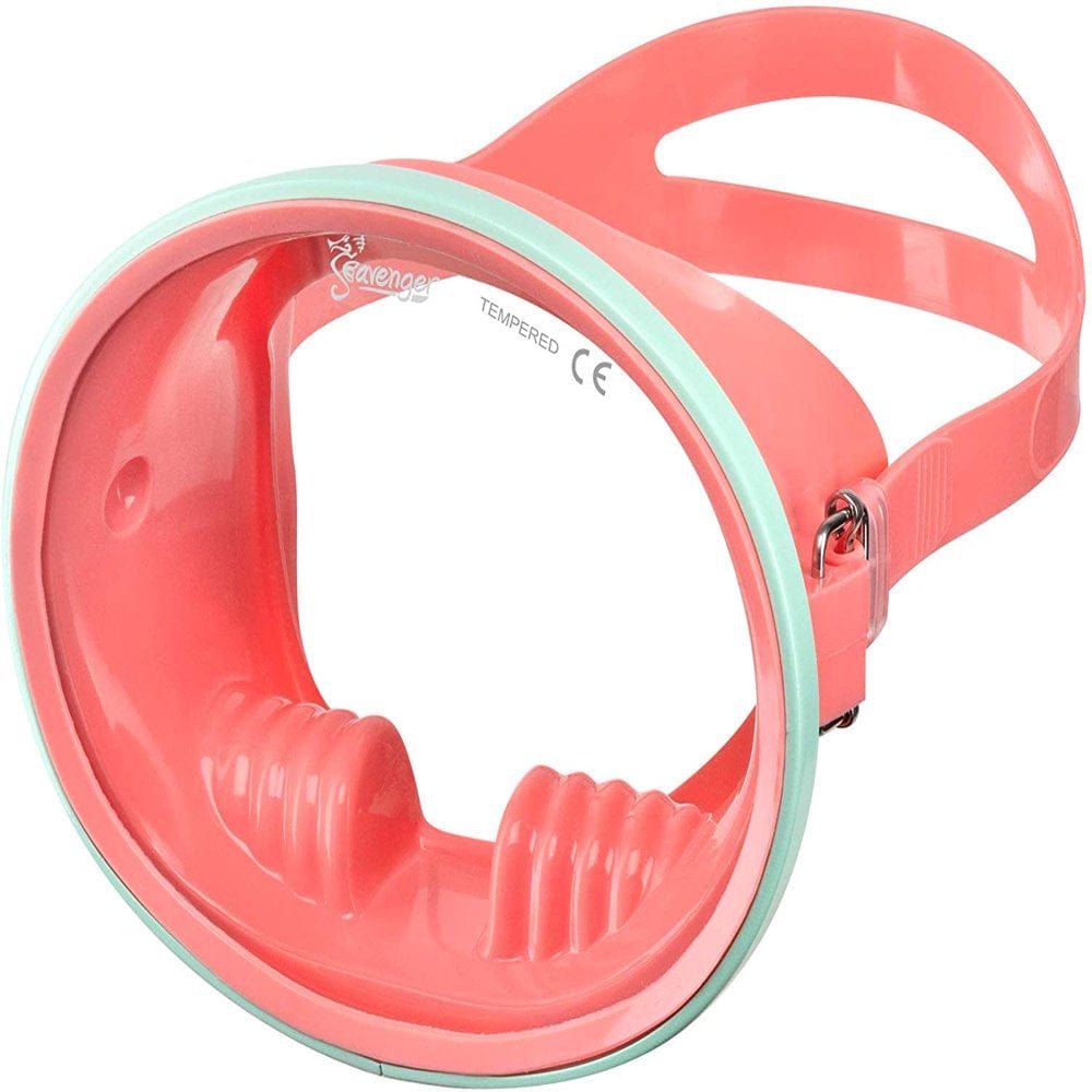 Seavenger Hydra Retro Oval Snorkeling Dive Mask (Coral/Mint)