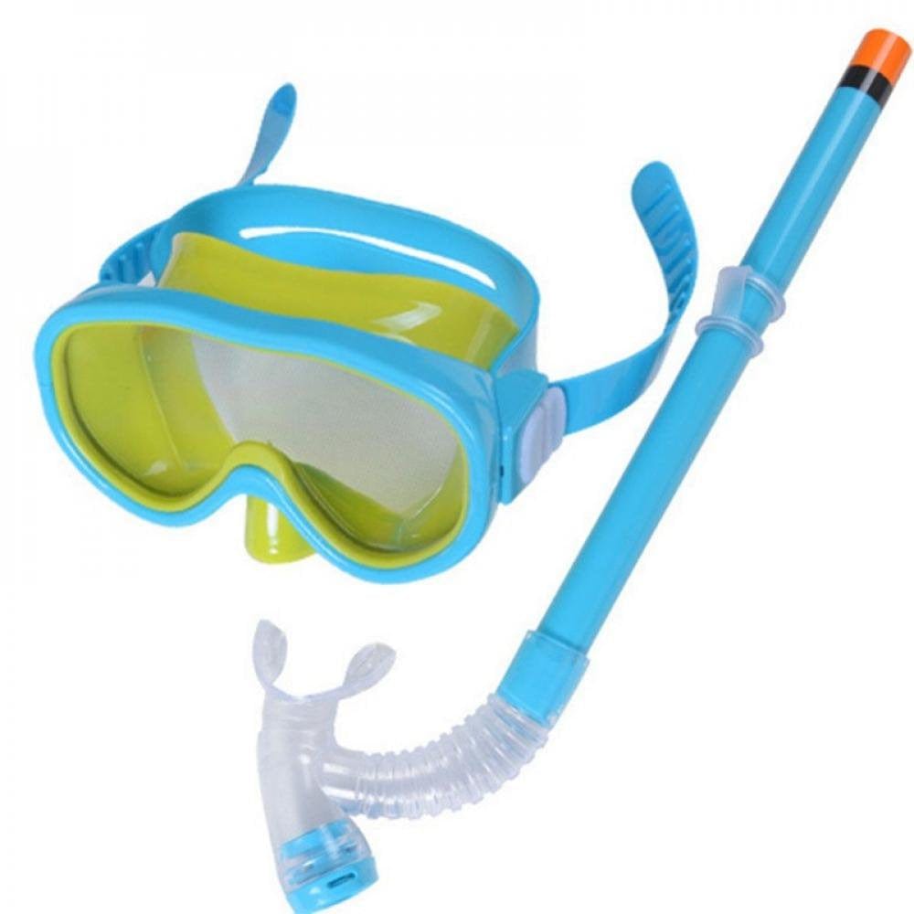 Spdoo Kids Children Underwater Scubas Diving Mask and Snorkel Anti-Fog Goggles Glasses Diving Swimming Simple Breath Tube Set