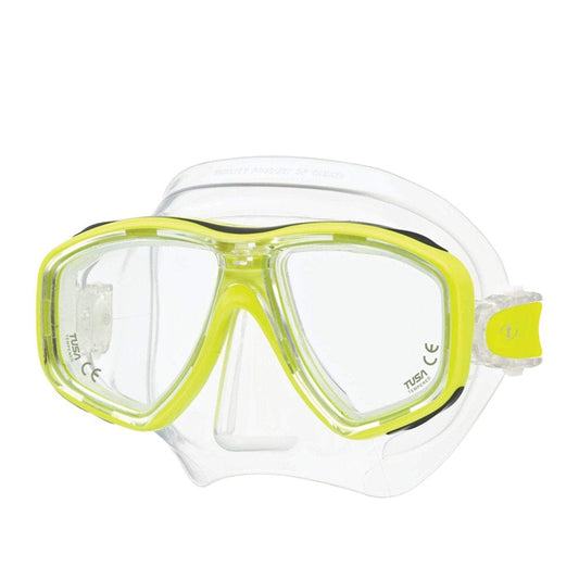 TUSA M-212 Freedom Ceos Scuba Diving Mask, Translucent (Flash Yellow, Standard)