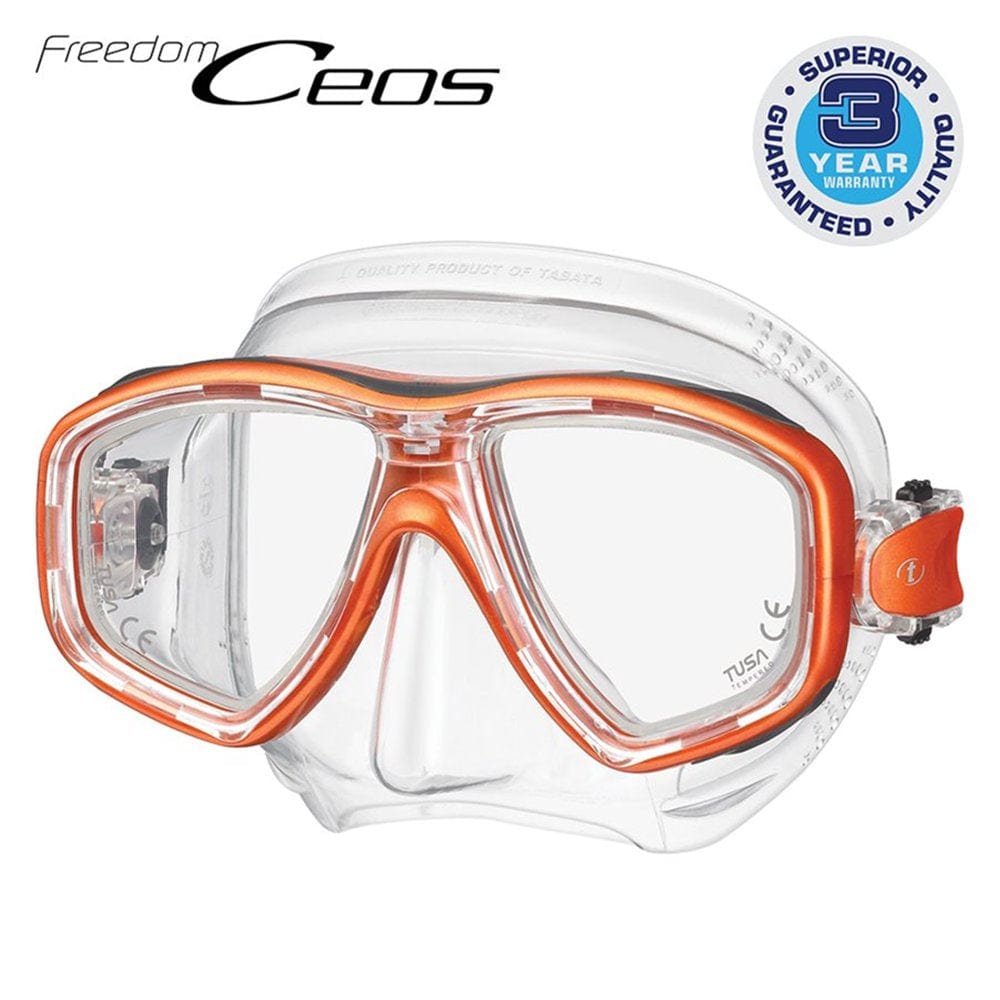 TUSA M-212 Freedom Ceos Scuba Diving Mask, Translucent (Flash Yellow, Standard)