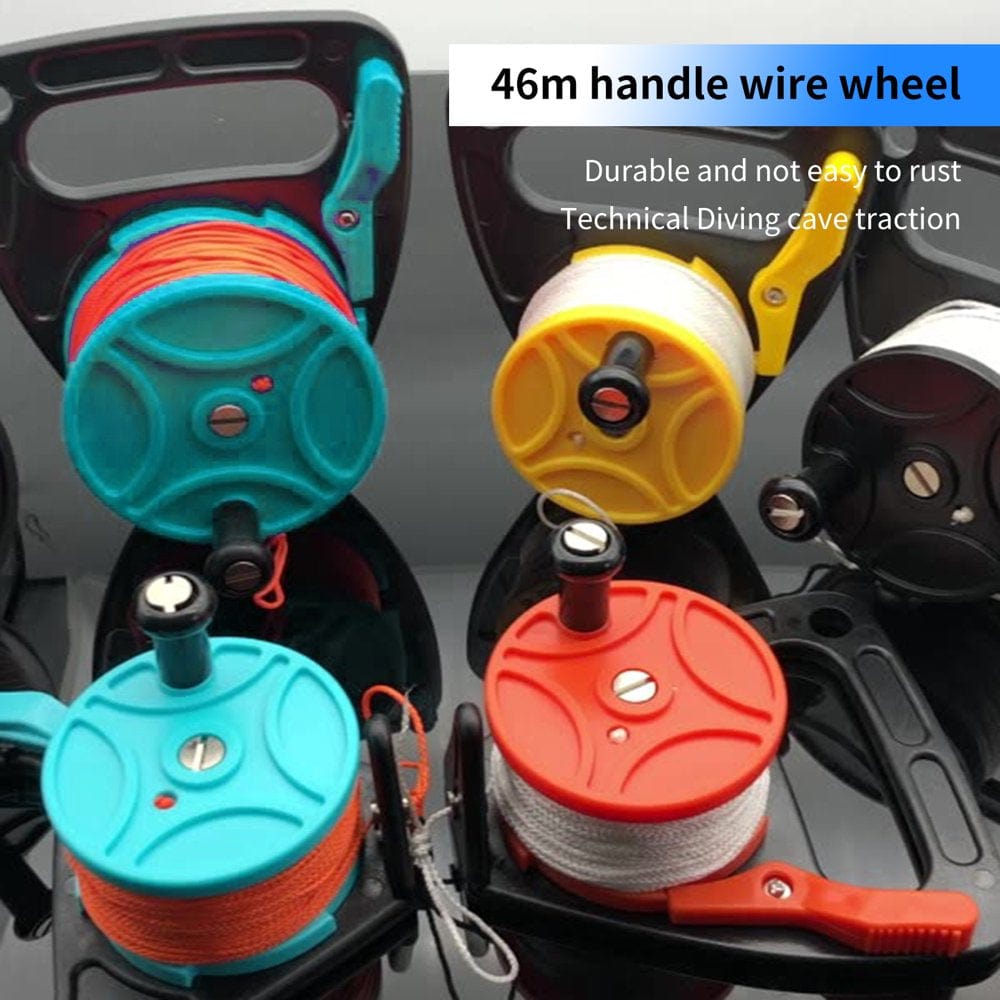 Yirtree 150Ft Scuba Dive Reel Kayak Anchor with Thumb Stopper for Safety Underwater Diving Snorkeling